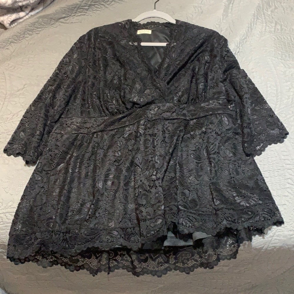 Kiyonna lace top - black
